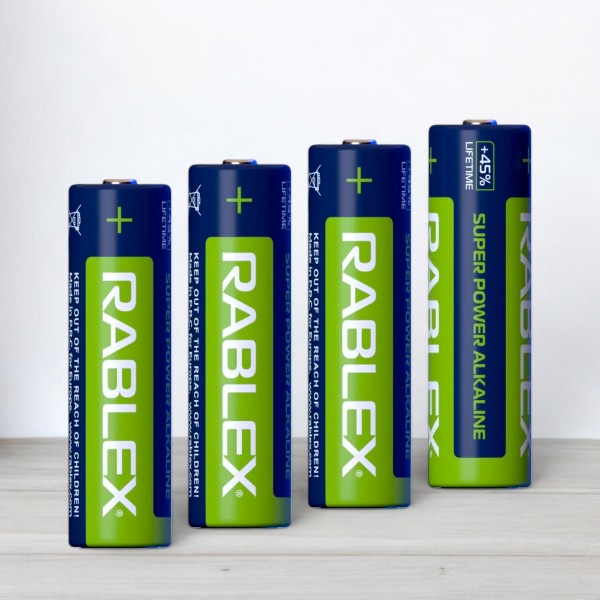 Батарейка АА, лужна, alkaline LR6, 1,5V, 4шт/уп, Rablex Super Power